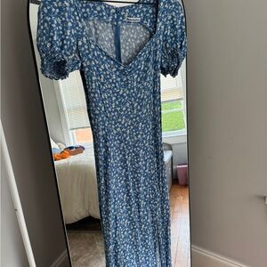 Reformation Blue Floral Maxi Dress